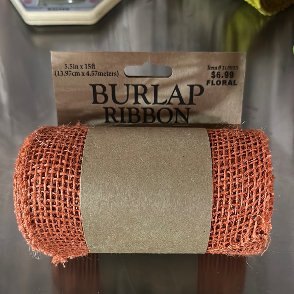 Orange Burlap Ribbon